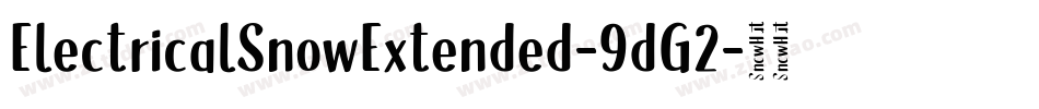 ElectricalSnowExtended-9dG2字体转换