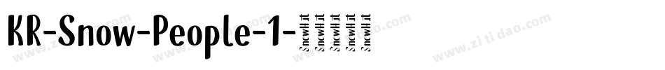 KR-Snow-People-1字体转换