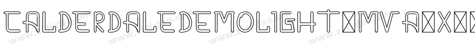 CalderdaleDemoLight-MVA8x字体转换