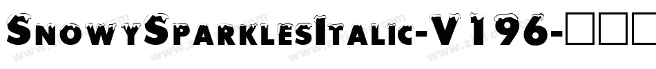 SnowySparklesItalic-V196字体转换