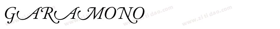 GARAMONO字体转换