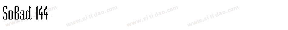 SoBad-144字体转换