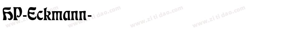 HP-Eckmann字体转换