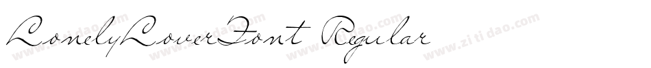 LonelyLoverFont-Regular-2字体转换