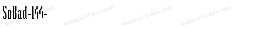 SoBad-144字体转换