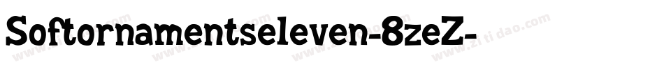 Softornamentseleven-8zeZ字体转换
