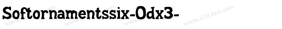 Softornamentssix-Odx3字体转换