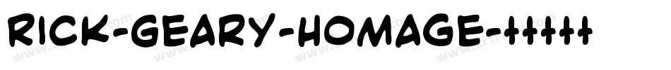 Rick-Geary-Homage字体转换