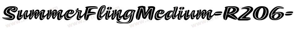 SummerFlingMedium-R206字体转换