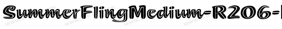 SummerFlingMedium-R206字体转换