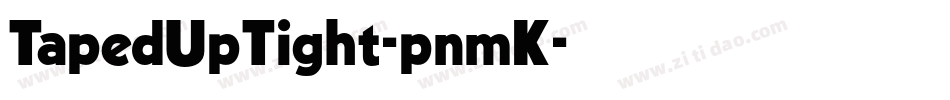 TapedUpTight-pnmK字体转换