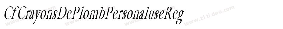 CfCrayonsDePlombPersonaluseRegular-32nM字体转换