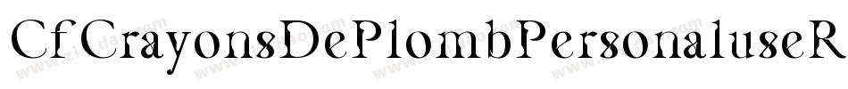CfCrayonsDePlombPersonaluseRegular-32nM字体转换
