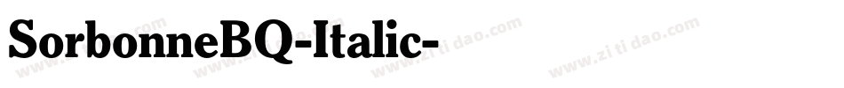 SorbonneBQ-Italic字体转换