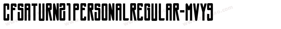 CfSaturn21PersonalRegular-MVY9w字体转换