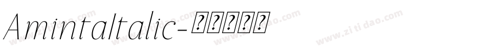 AmintaItalic字体转换