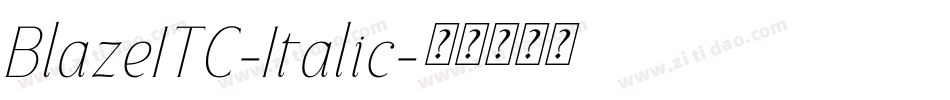 BlazeITC-Italic字体转换