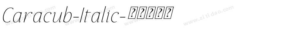 Caracub-Italic字体转换