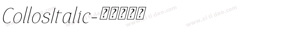 CollosItalic字体转换