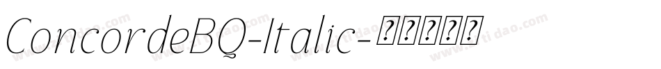 ConcordeBQ-Italic字体转换