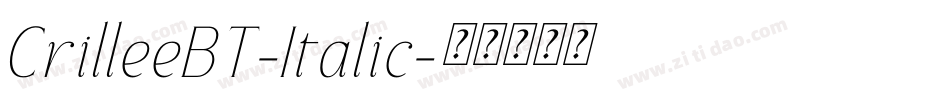 CrilleeBT-Italic字体转换