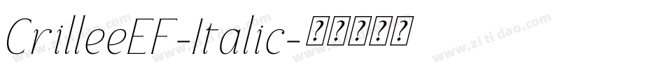 CrilleeEF-Italic字体转换