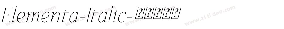 Elementa-Italic字体转换