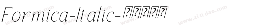 Formica-Italic字体转换
