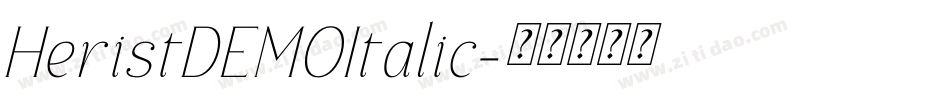 HeristDEMOItalic字体转换