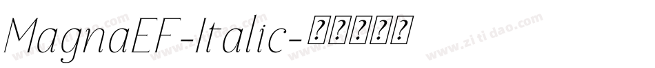 MagnaEF-Italic字体转换