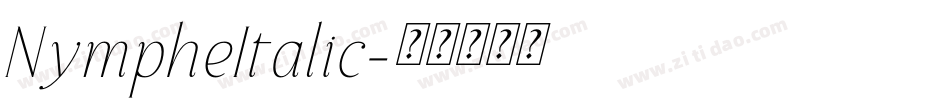 NympheItalic字体转换