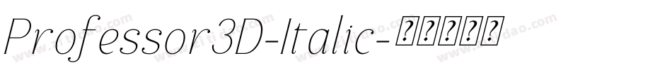 Professor3D-Italic字体转换