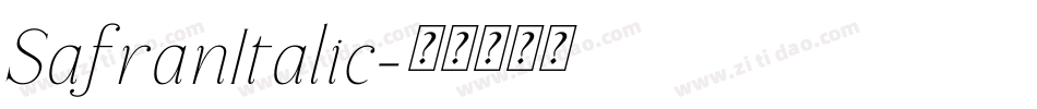 SafranItalic字体转换
