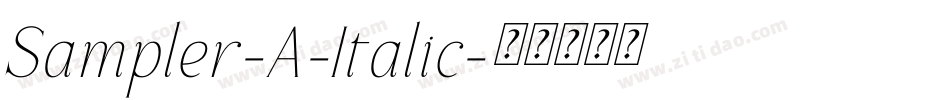 Sampler-A-Italic字体转换