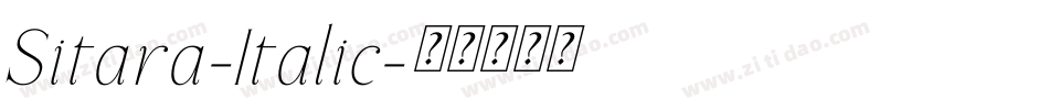 Sitara-Italic字体转换