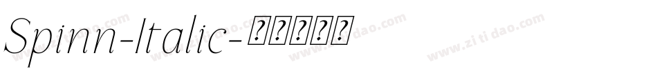 Spinn-Italic字体转换