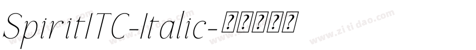 SpiritITC-Italic字体转换