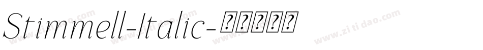 Stimmell-Italic字体转换