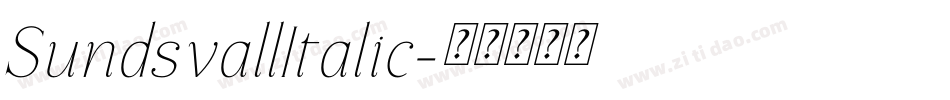 SundsvallItalic字体转换