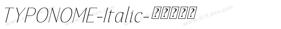 TYPONOME-Italic字体转换 TYPONOME-Italic字体转换