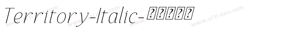 Territory-Italic字体转换