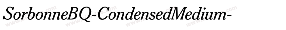 SorbonneBQ-CondensedMedium字体转换