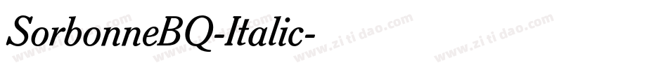 SorbonneBQ-Italic字体转换