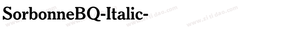 SorbonneBQ-Italic字体转换