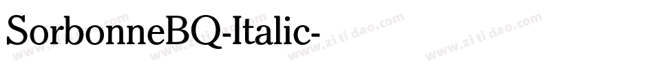 SorbonneBQ-Italic字体转换