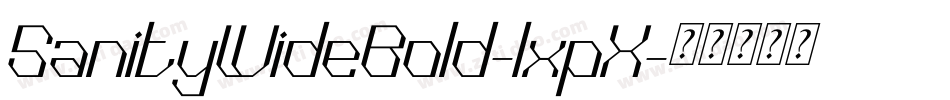 SanityWideBold-lxpX字体转换