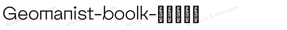Geomanist-boolk字体转换