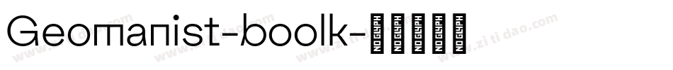 Geomanist-boolk字体转换