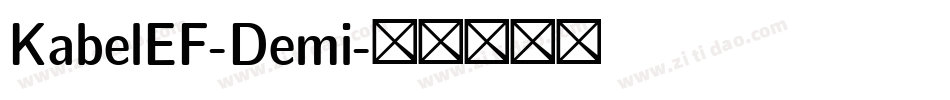 KabelEF-Demi字体转换