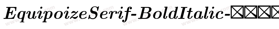 EquipoizeSerif-BoldItalic字体转换
